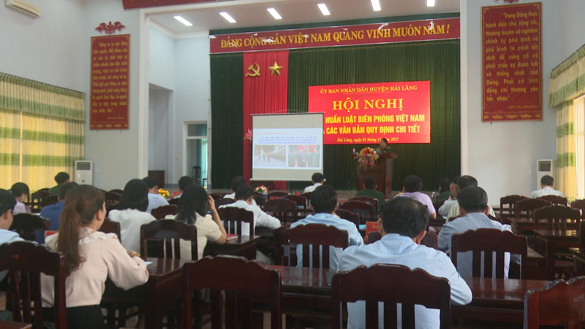 Hội nghị tập huấn Luật Biên phòng Việt Nam và các văn bản quy định chi tiết