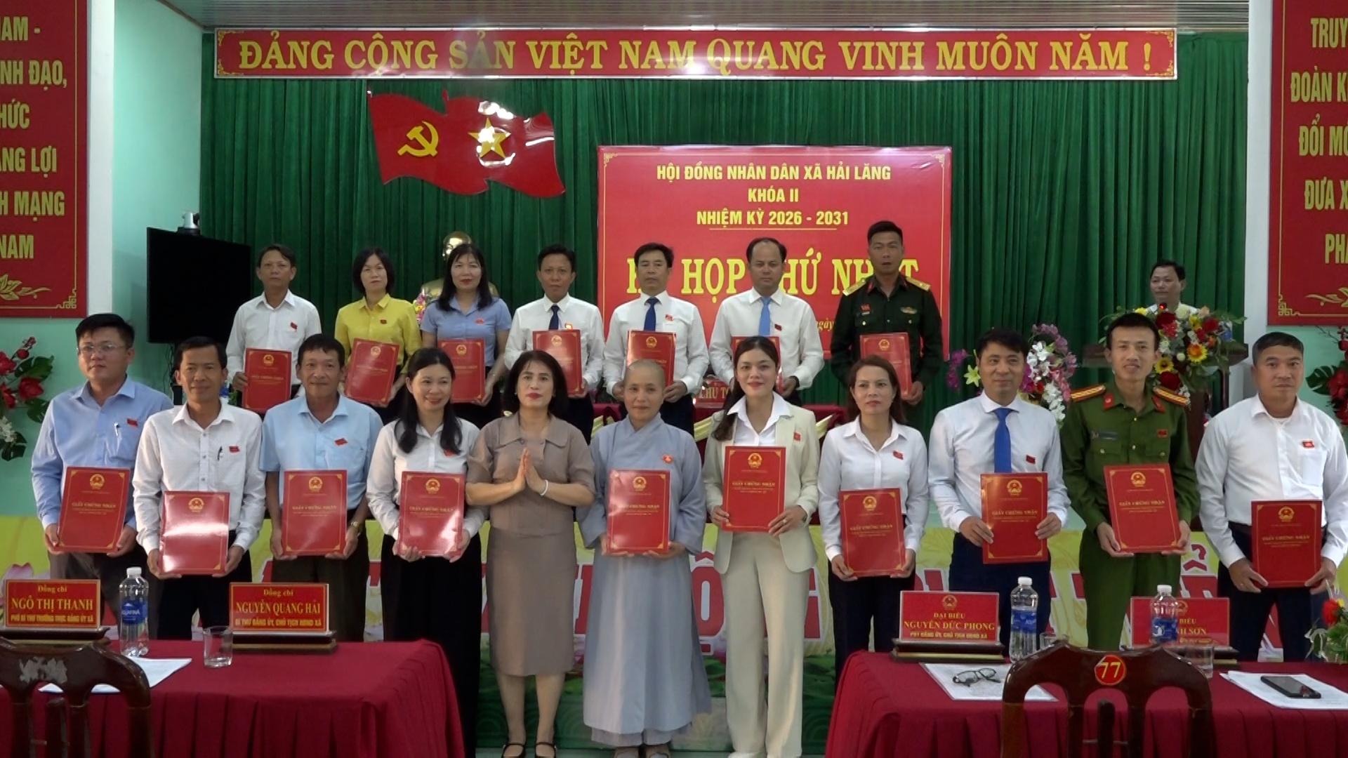 Kỳ họp thứ I, HĐND xã Hải Lăng khóa II, nhiệm kỳ 2026-2031