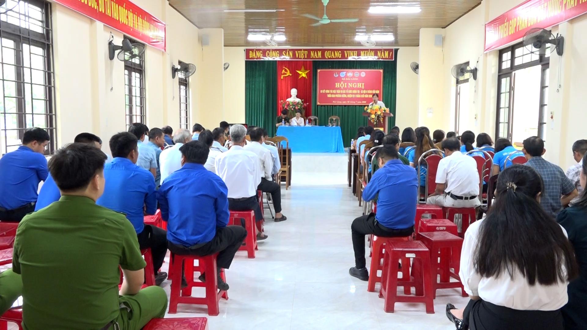 Hội nghị sơ kết công tác Mặt trận và các tổ chức chính trị - xã hội 6 tháng đầu năm, triển khai...