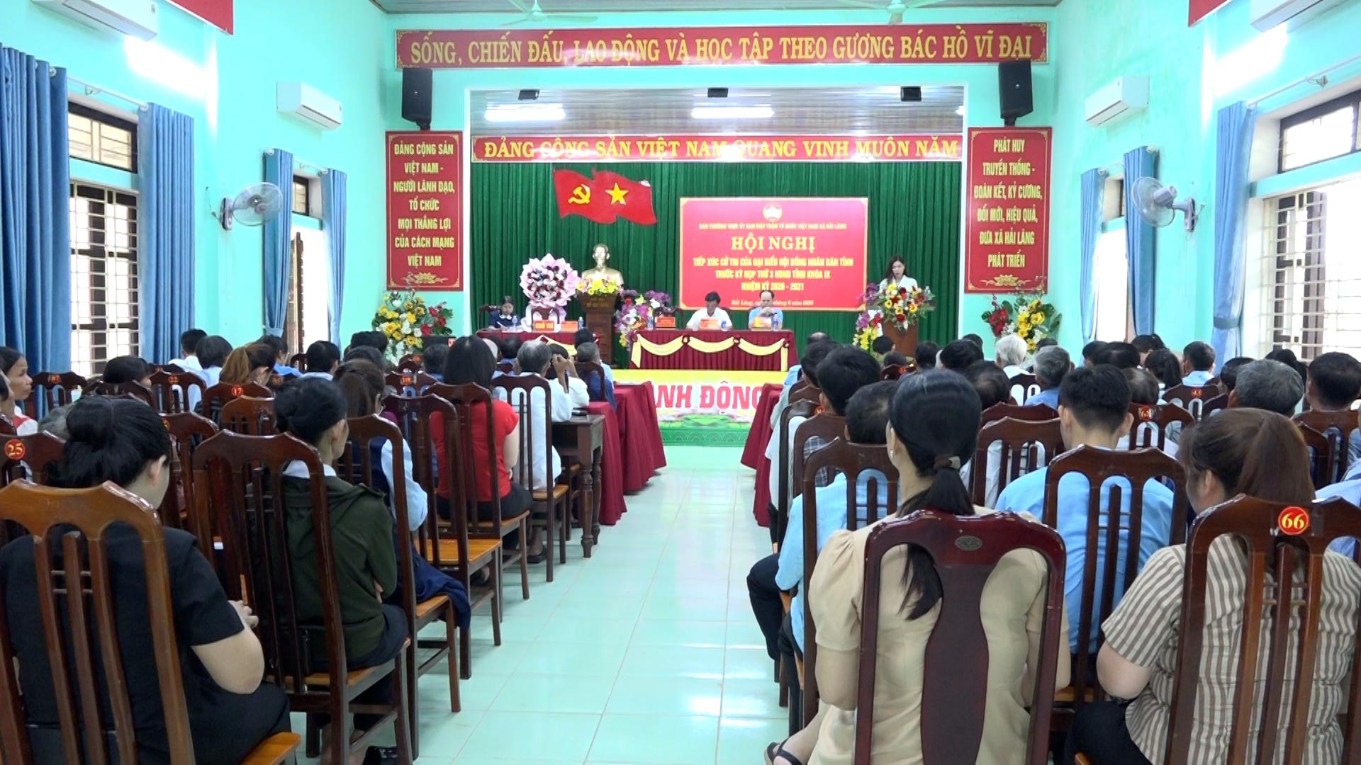 Đại biểu HĐND tỉnh tiếp xúc cử tri trước kỳ họp thứ 3, HĐND tỉnh khóa IX