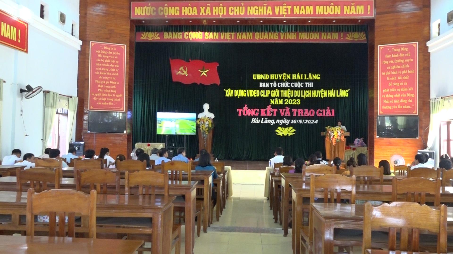 Tổng kết và trao giải cuộc thi “Xây dựng video clip giới thiệu du lịch huyện Hải Lăng”